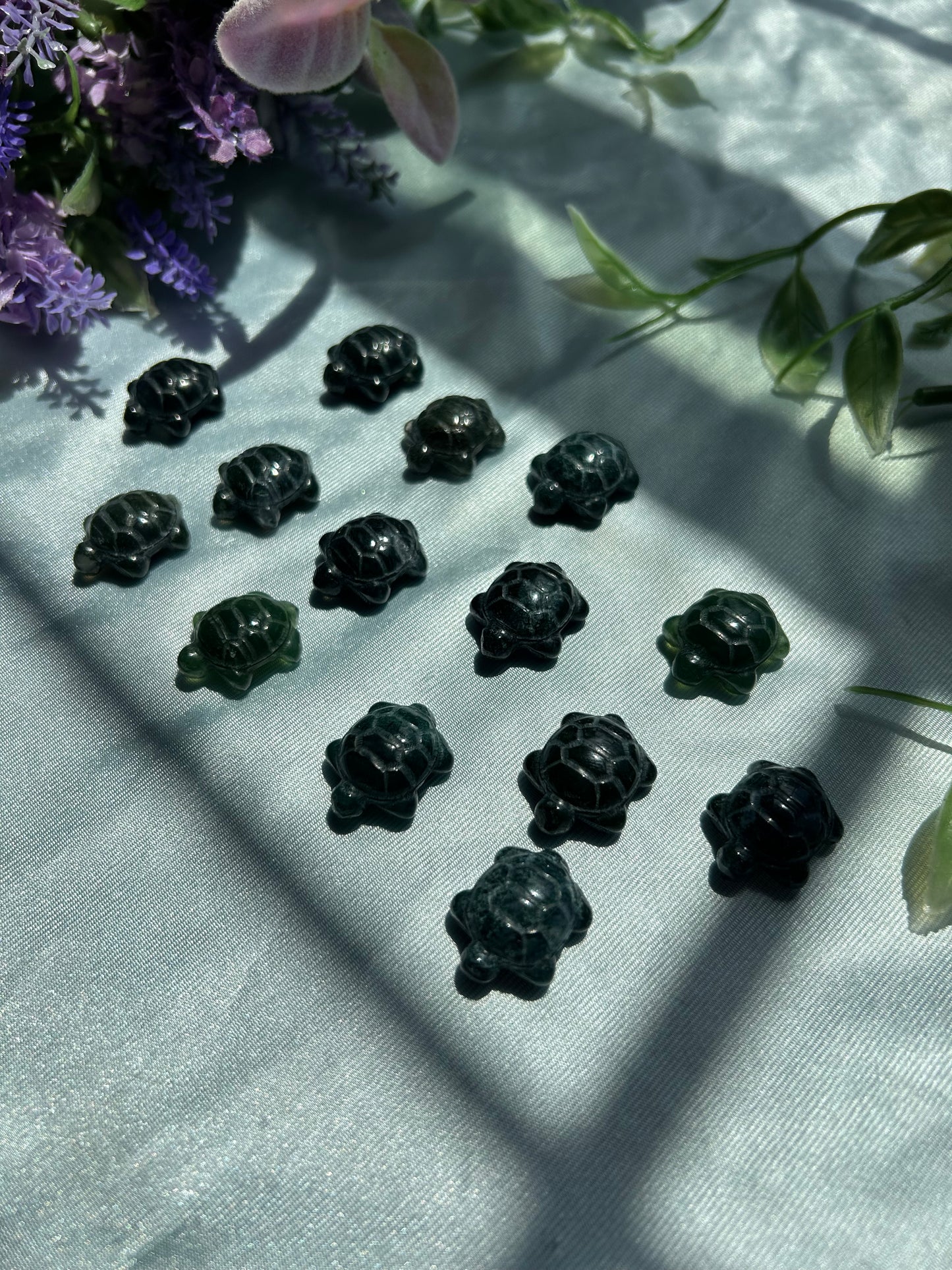 MOSS AGATE TURTLES