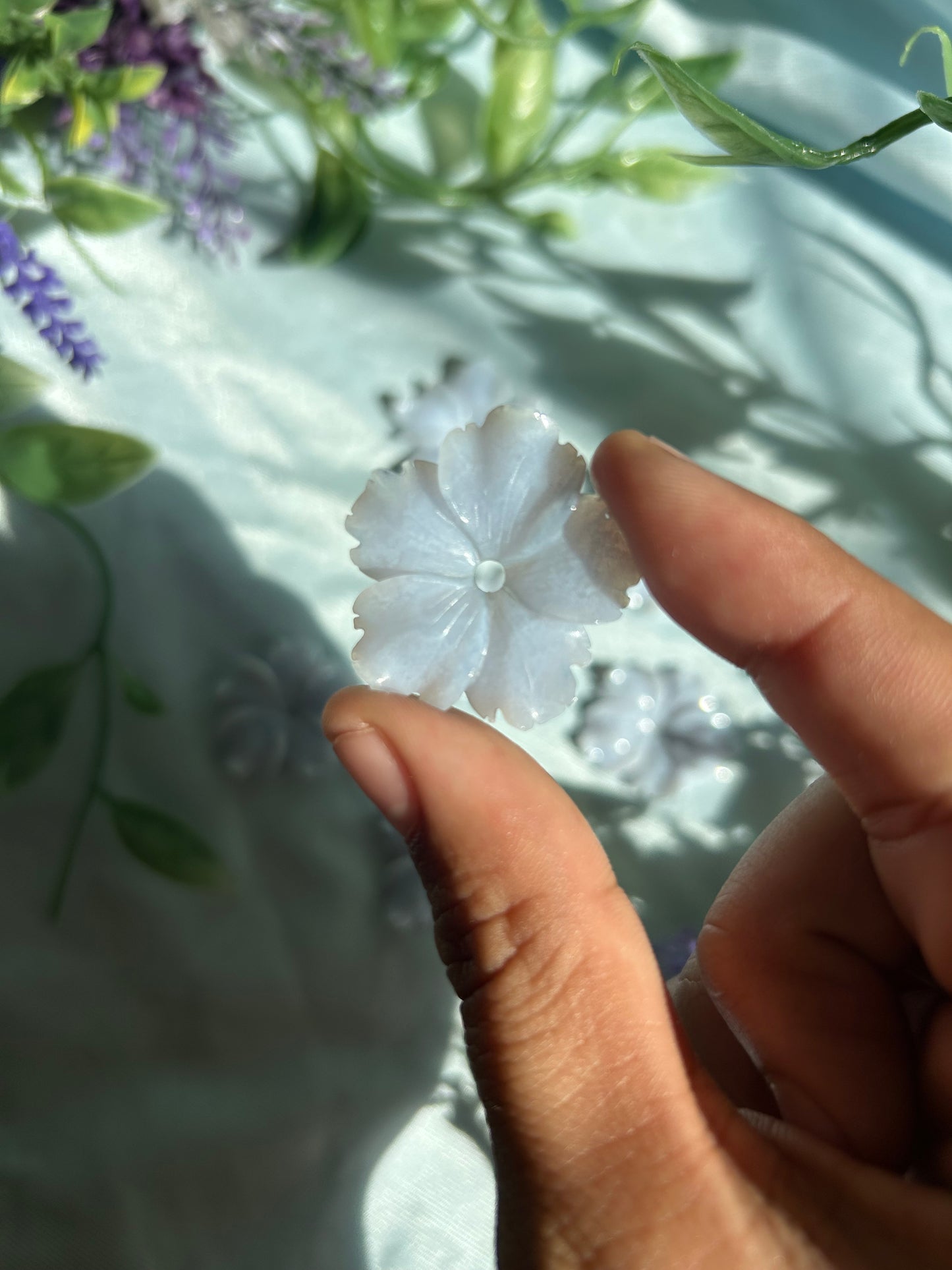 BLUE LACE AGATE FLOWERS