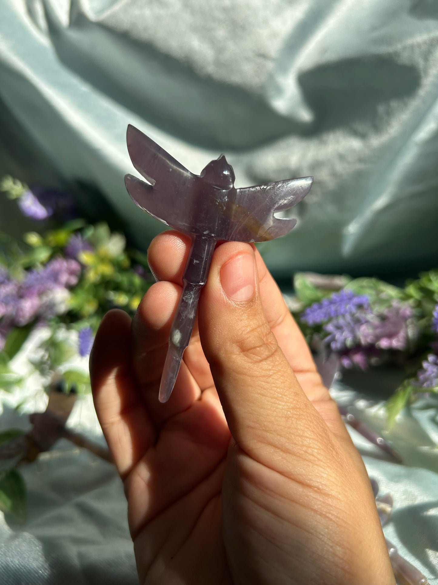 PURPLE CHALCEDONY DRAGONFLIES