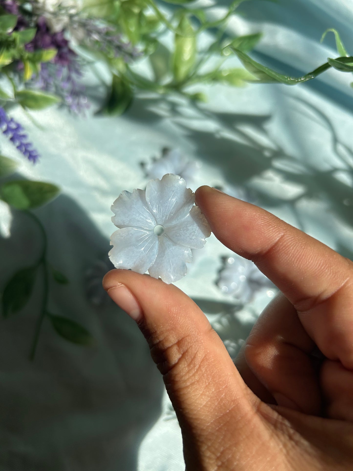 BLUE LACE AGATE FLOWERS
