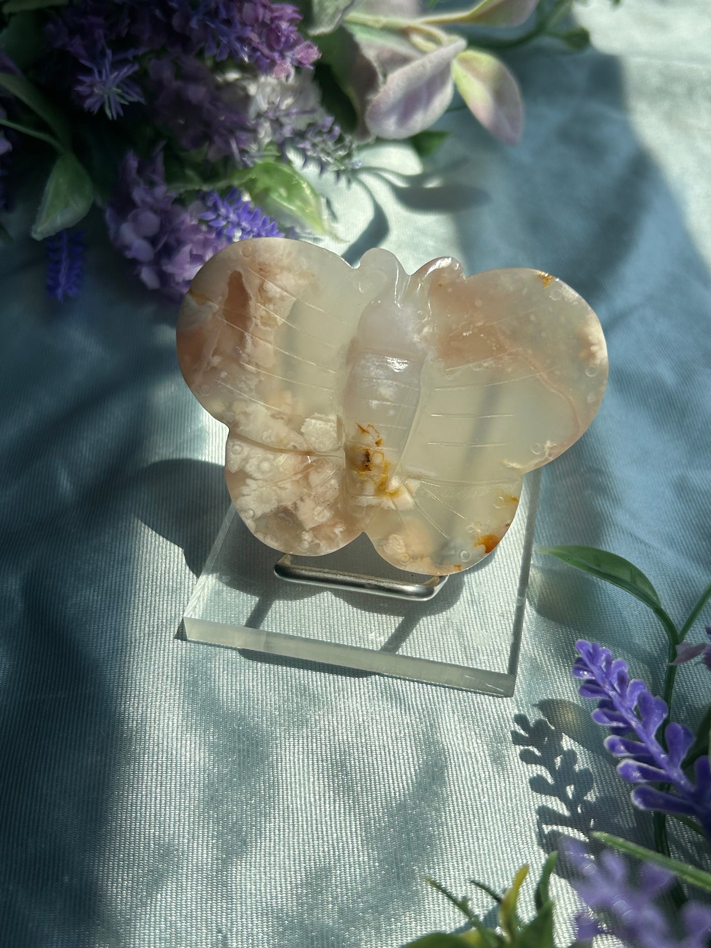 FLOWER AGATE BUTTERFLY