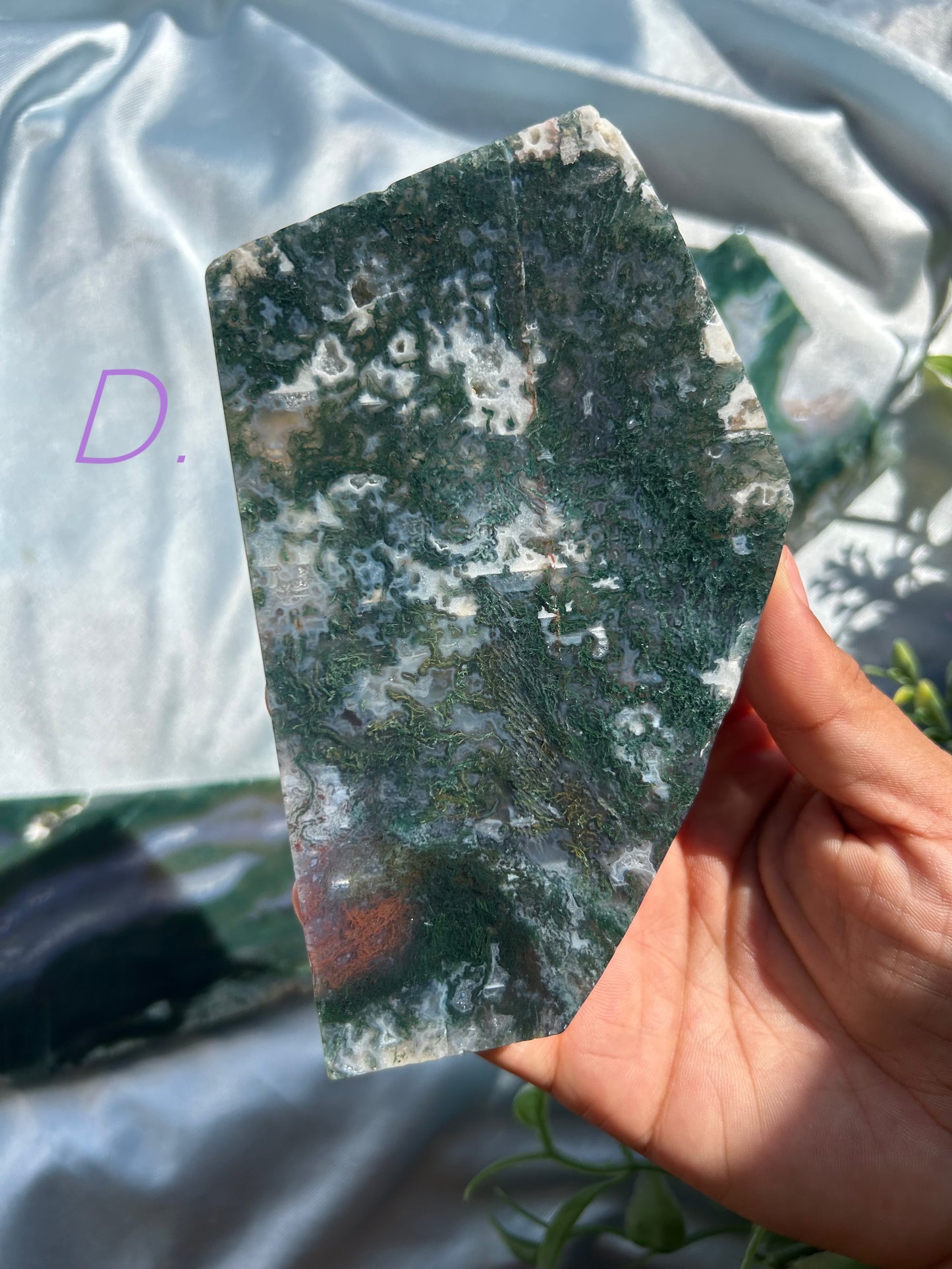 MOSS AGATE STANDING SLABS
