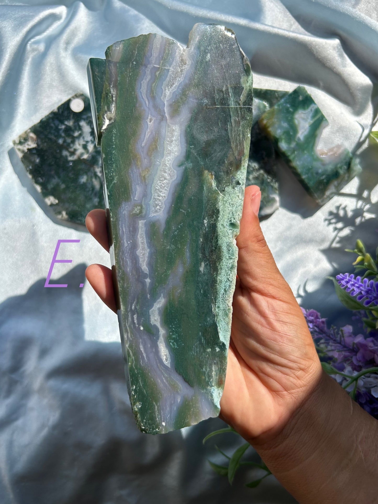 MOSS AGATE STANDING SLABS