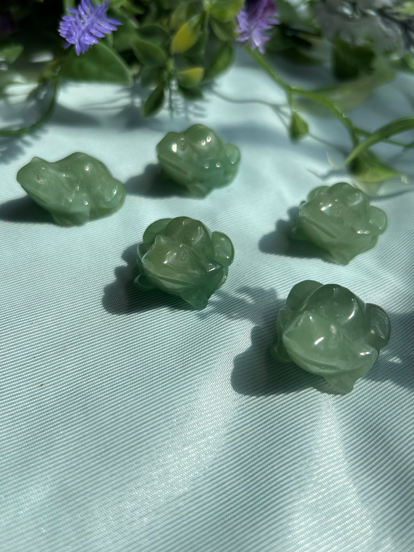 GREEN AVENTURINE FROGS