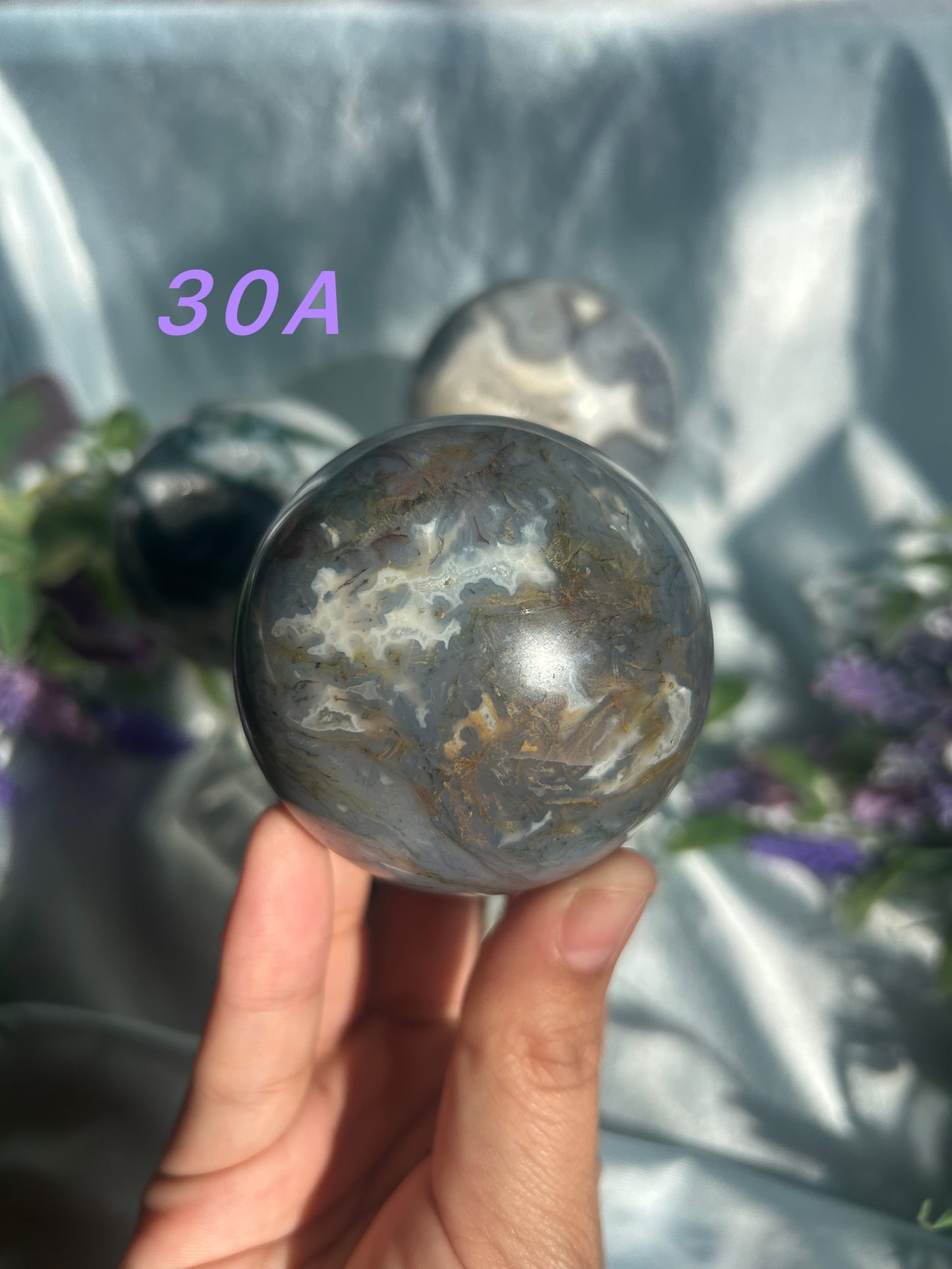 MOSS AGATE SPHERES