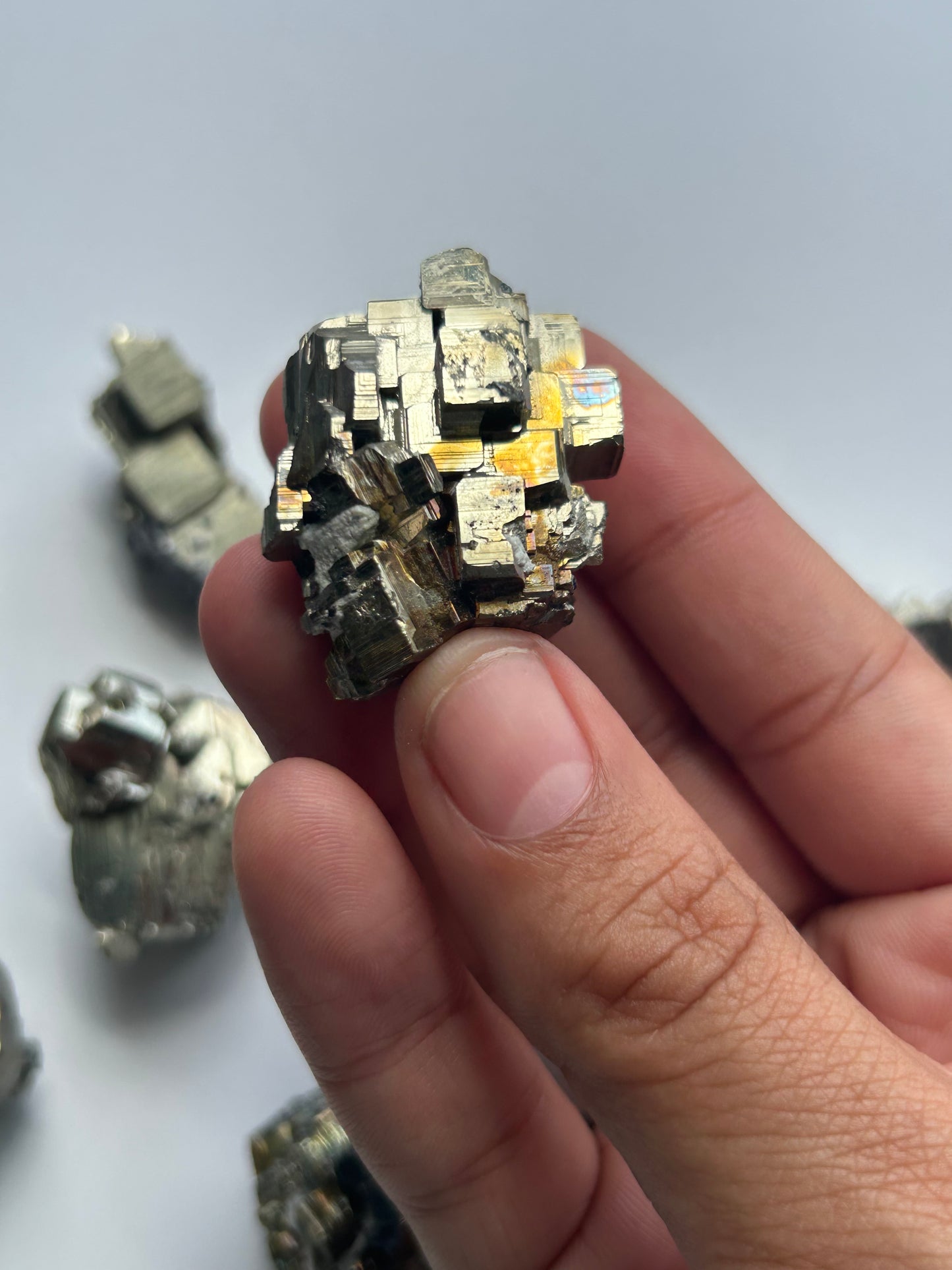 RAW IRIDESCENT PYRITE SPECIMENS (Mexico)