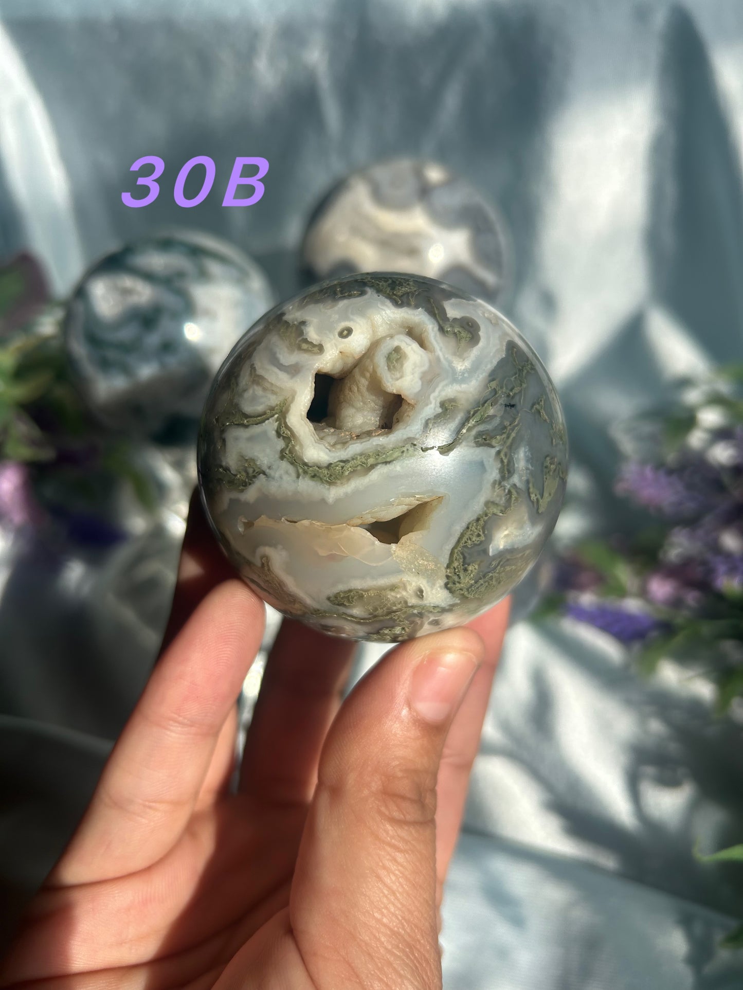MOSS AGATE SPHERES