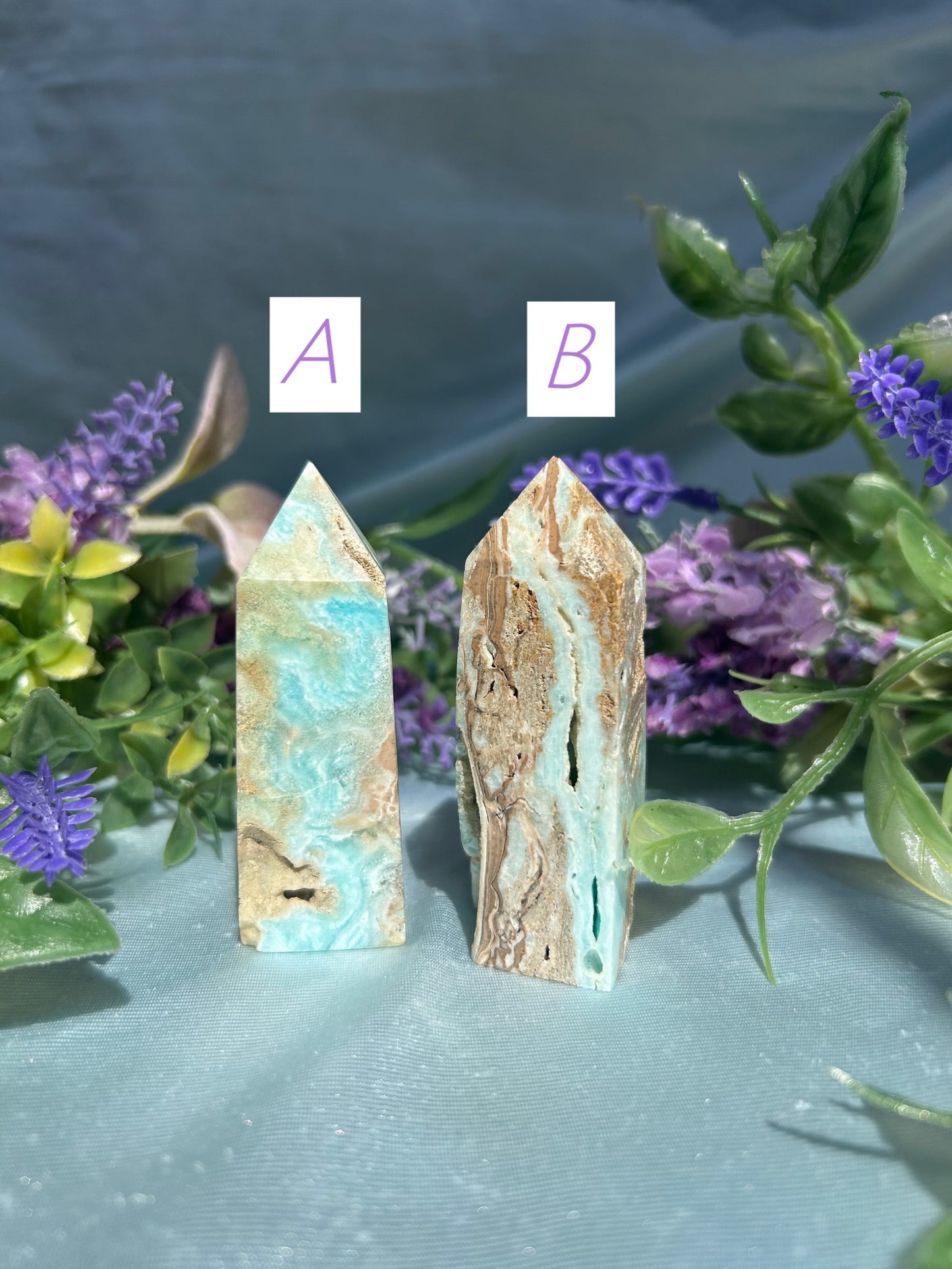 CARIBBEAN CALCITE HEMMIMORPHITE TOWERS