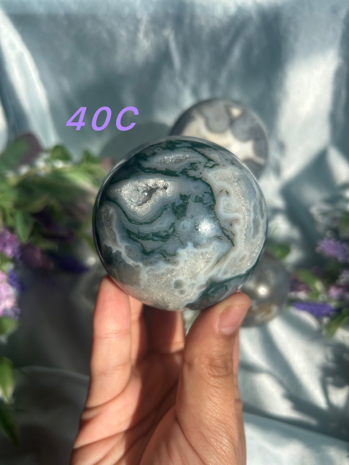 MOSS AGATE SPHERES