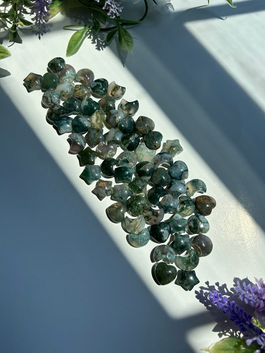 MOSS AGATE MINI CARVINGS