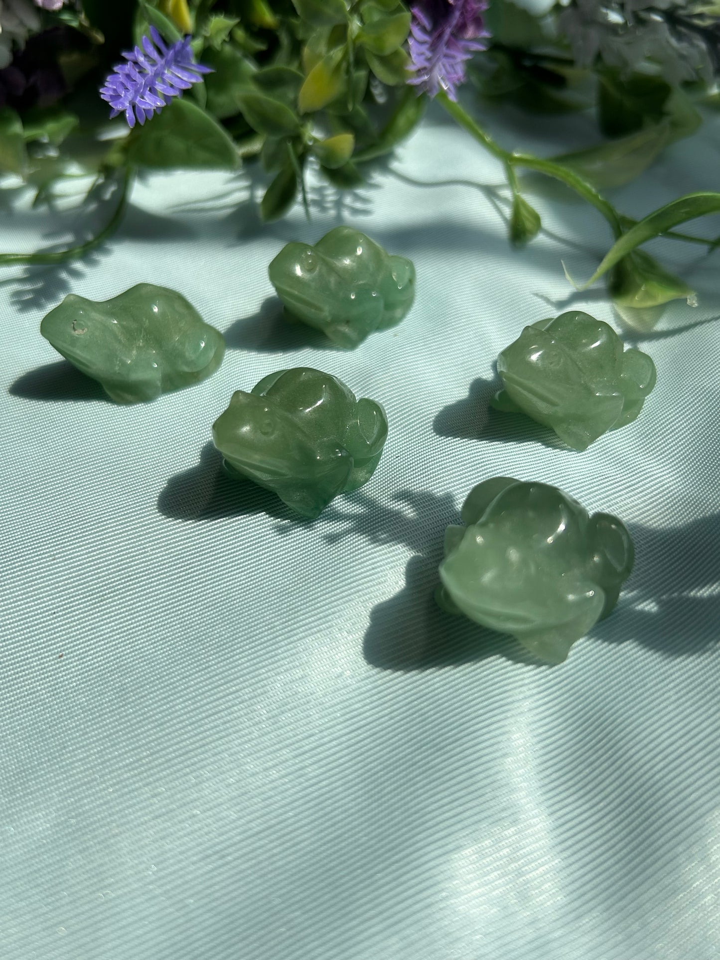 GREEN AVENTURINE FROGS