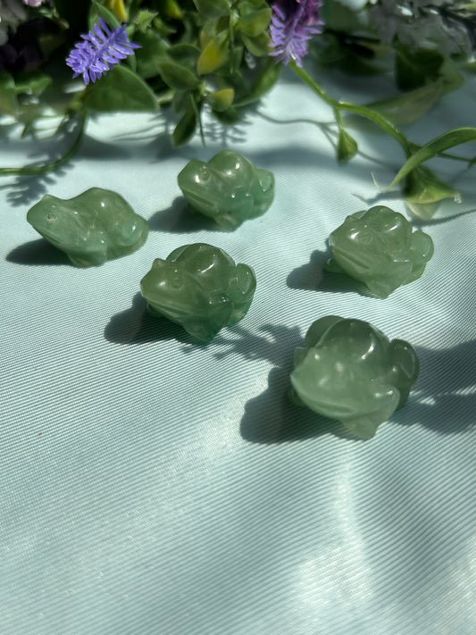 GREEN AVENTURINE FROGS