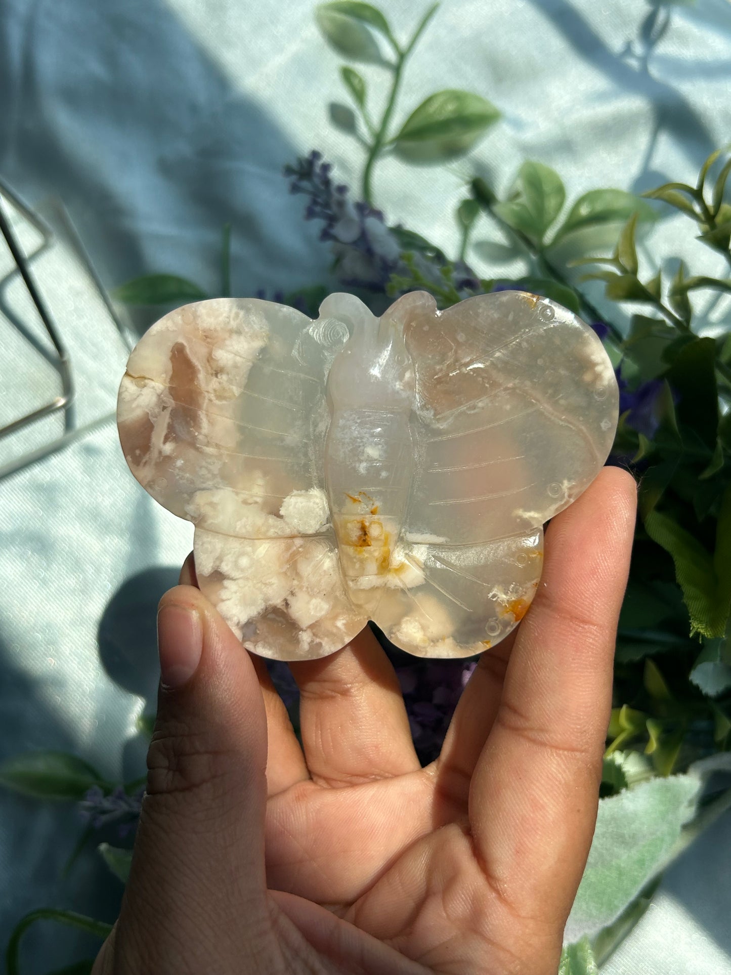 FLOWER AGATE BUTTERFLY