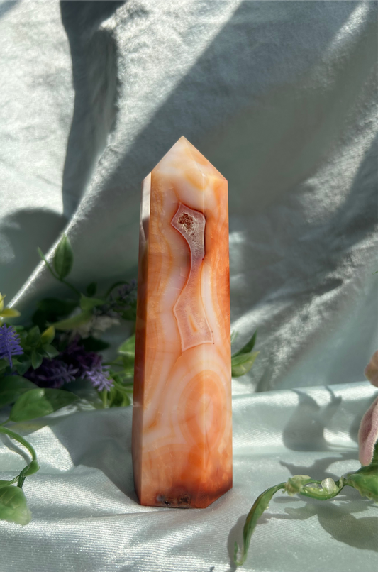 PEACHY CARNELIAN TOWER