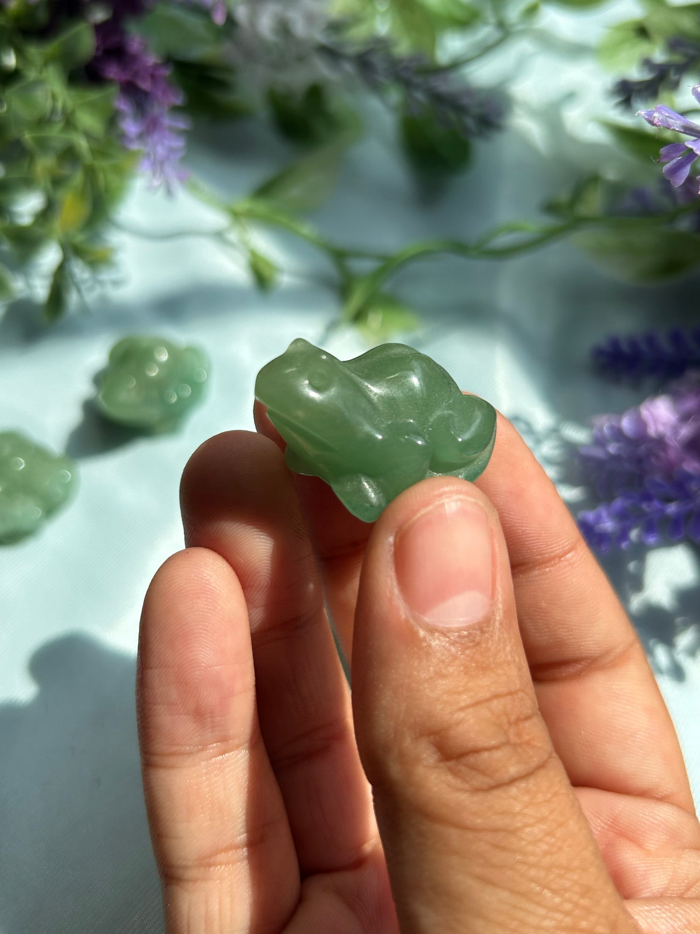 GREEN AVENTURINE FROGS