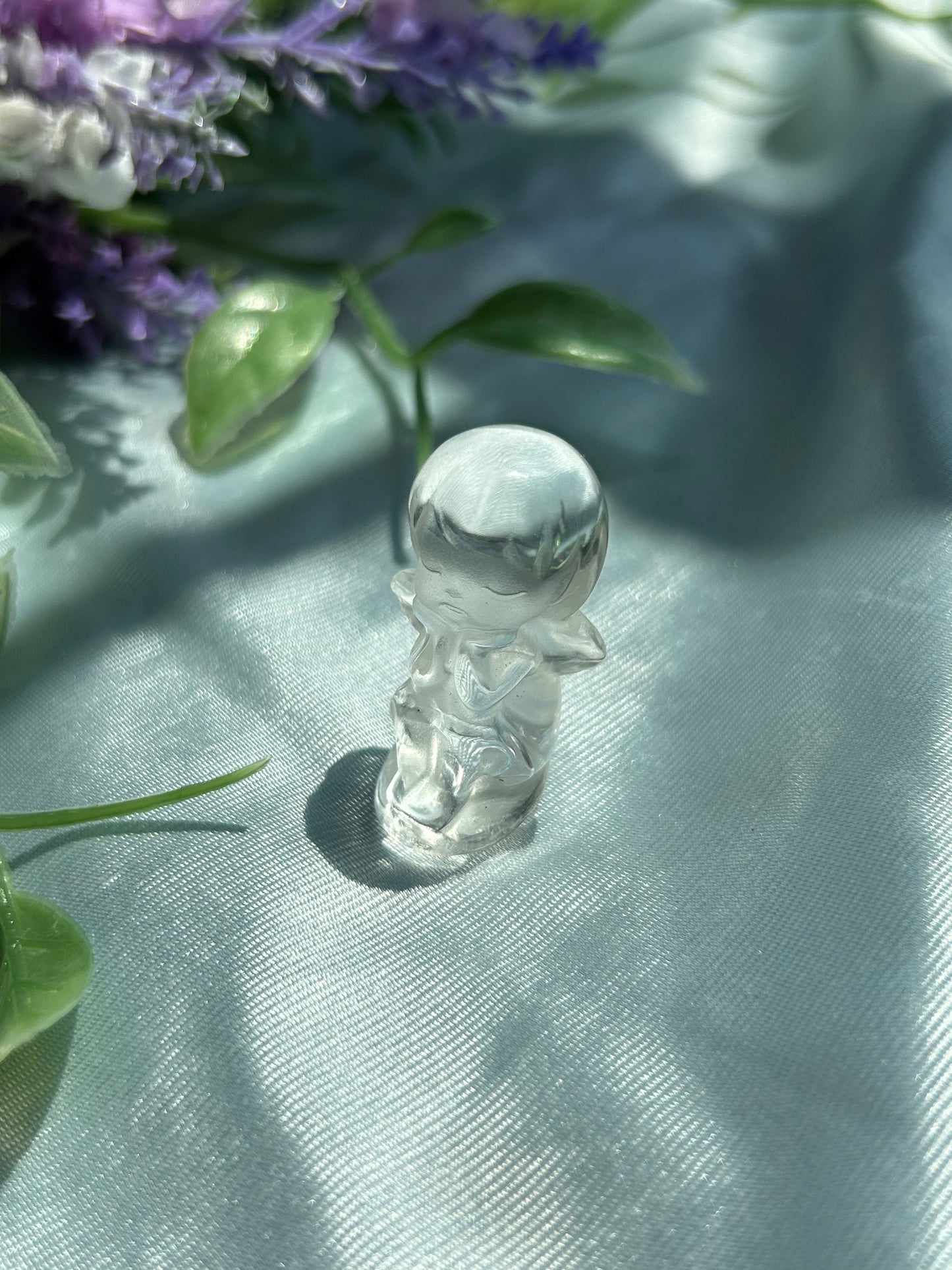 HIGH QUALITY CLEAR QUARTZ CHERUB ANGEL