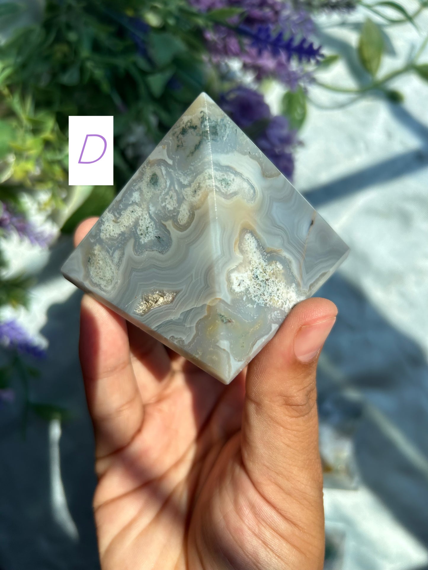 MOSS AGATE PYRAMIDS