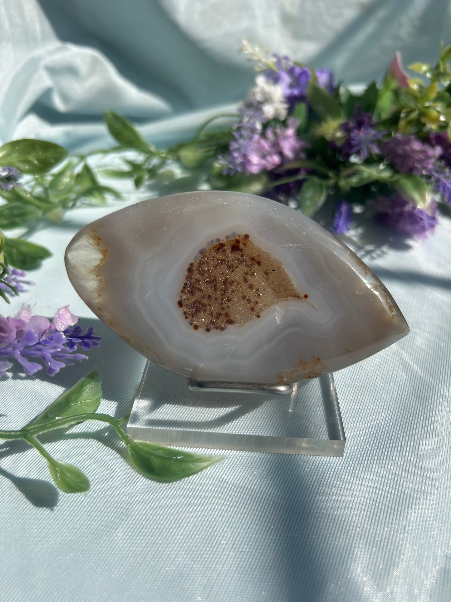 BLUE AGATE DRUZY EYE