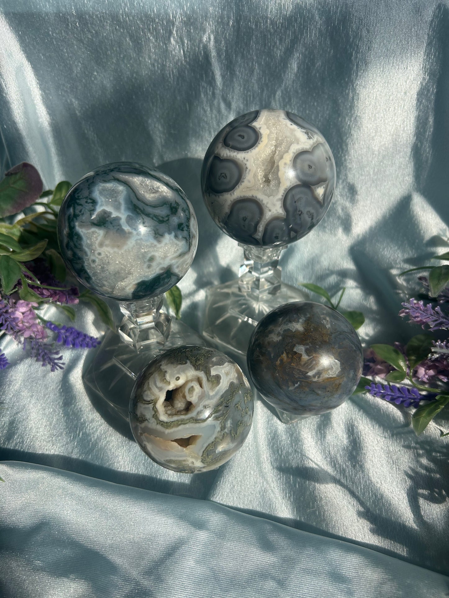 MOSS AGATE SPHERES