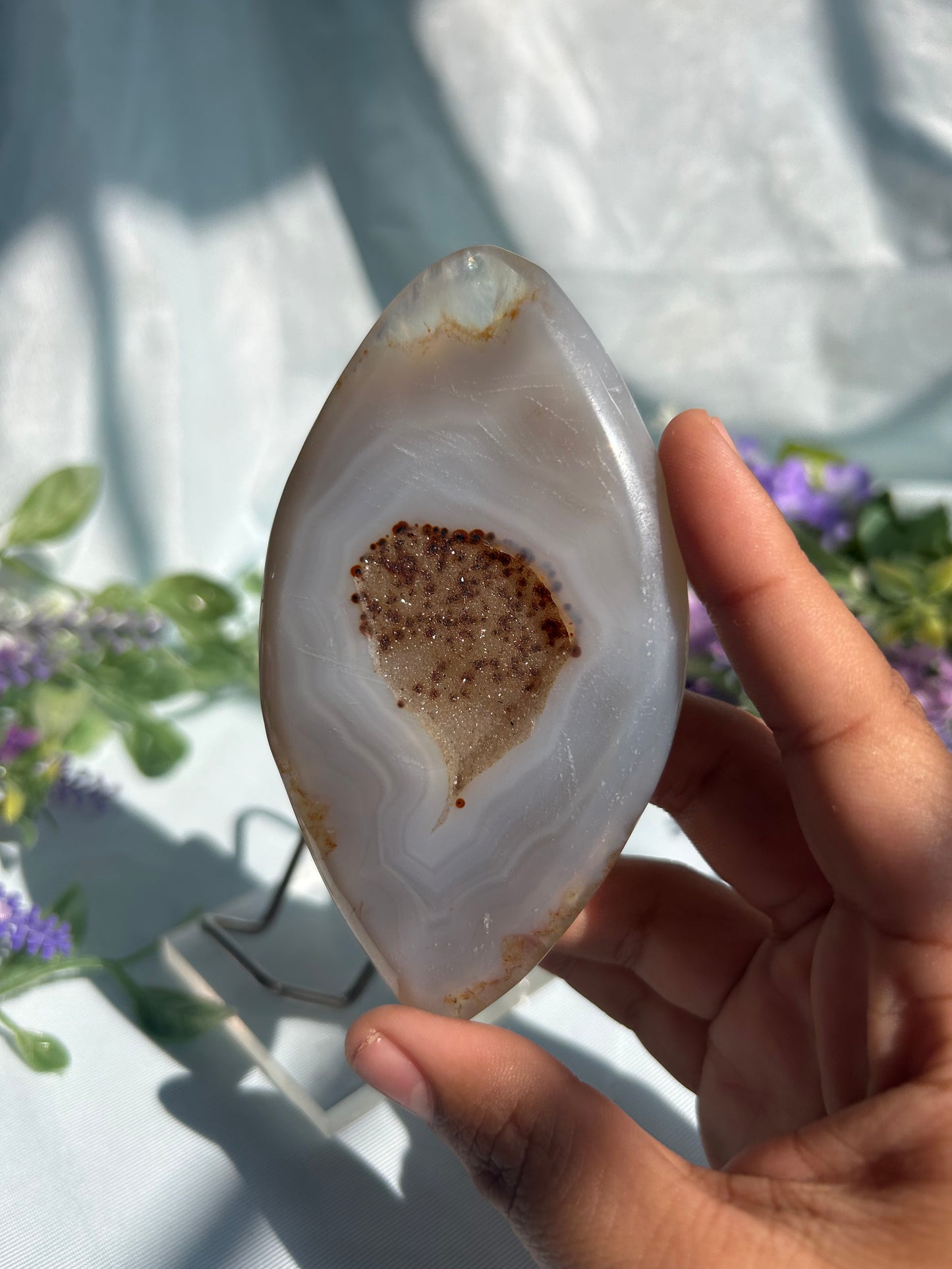 BLUE AGATE DRUZY EYE