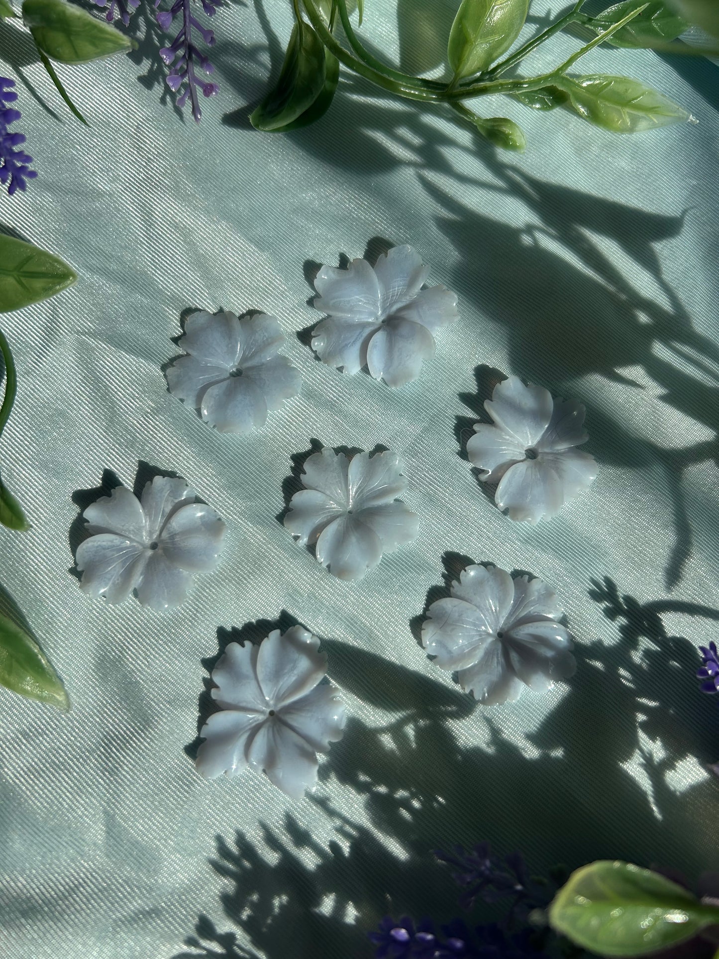 BLUE LACE AGATE FLOWERS