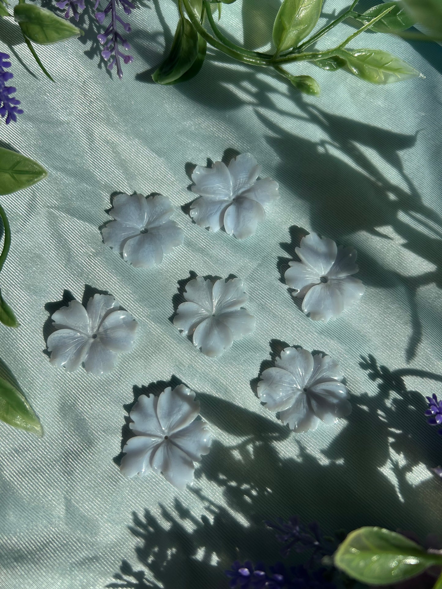 BLUE LACE AGATE FLOWERS