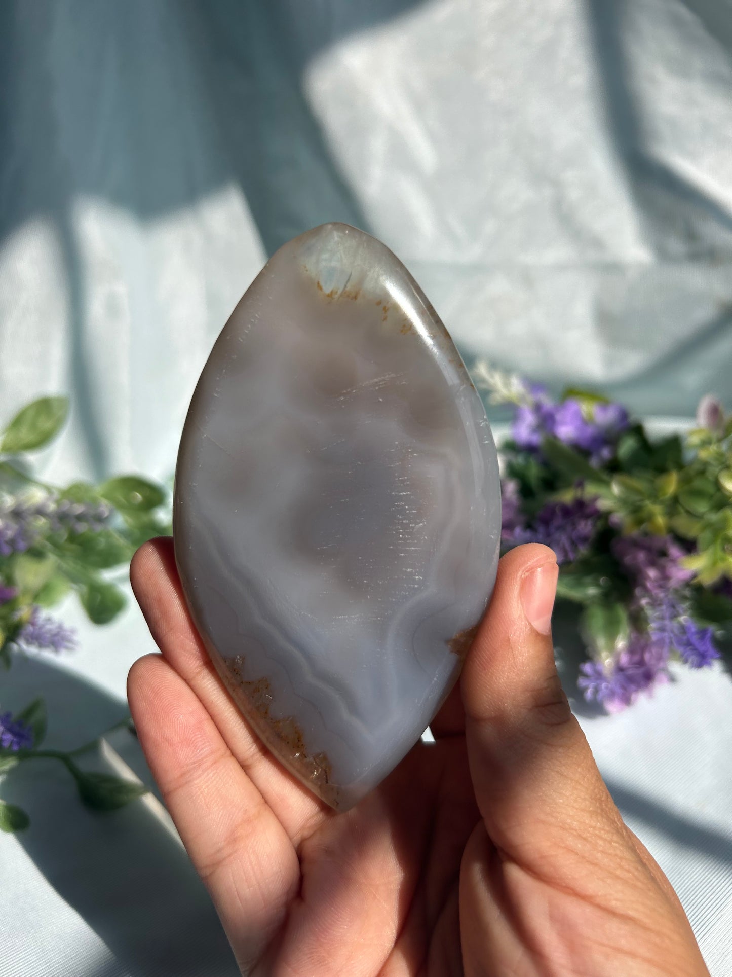 BLUE AGATE DRUZY EYE