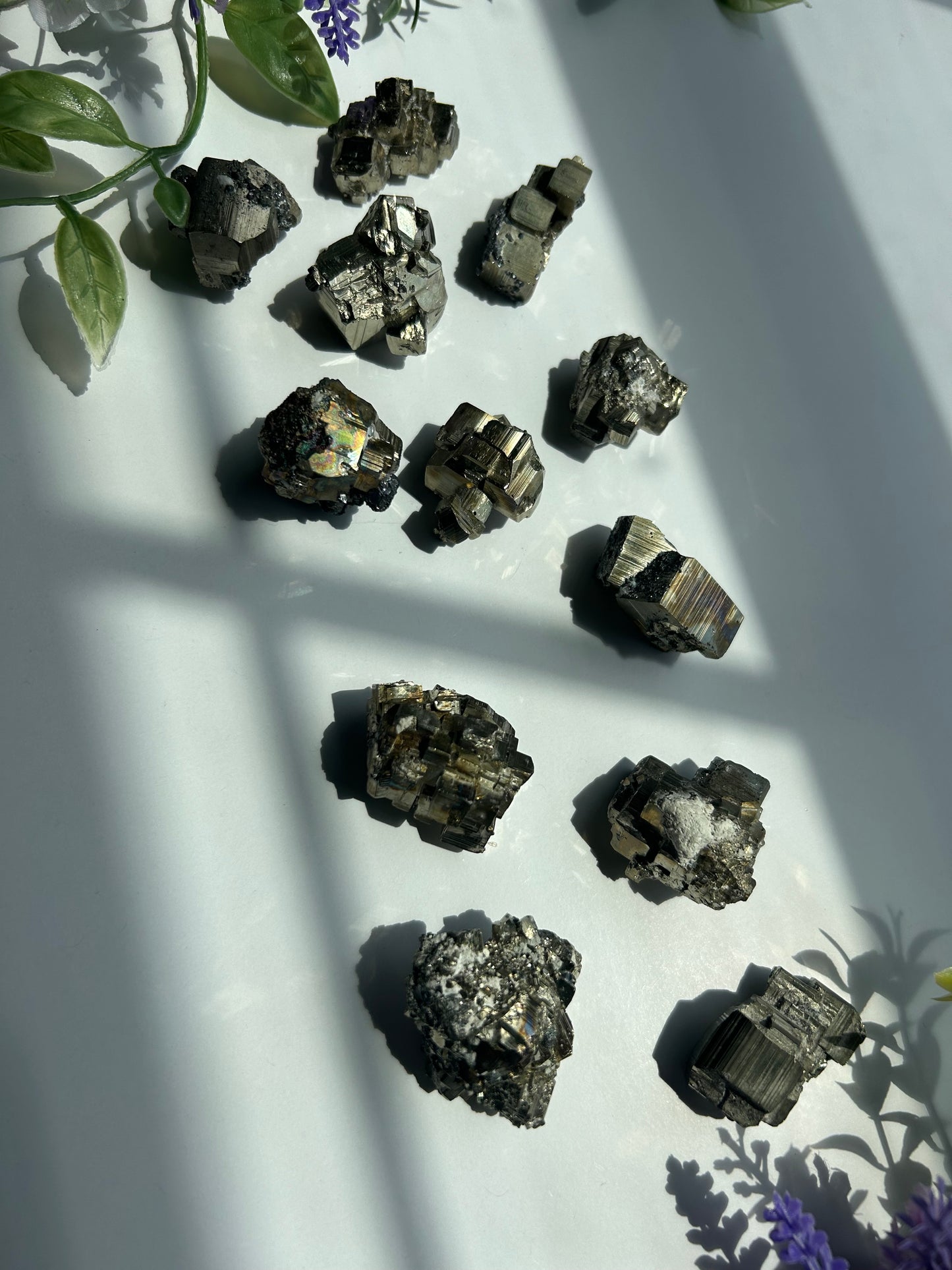 RAW IRIDESCENT PYRITE SPECIMENS (Mexico)